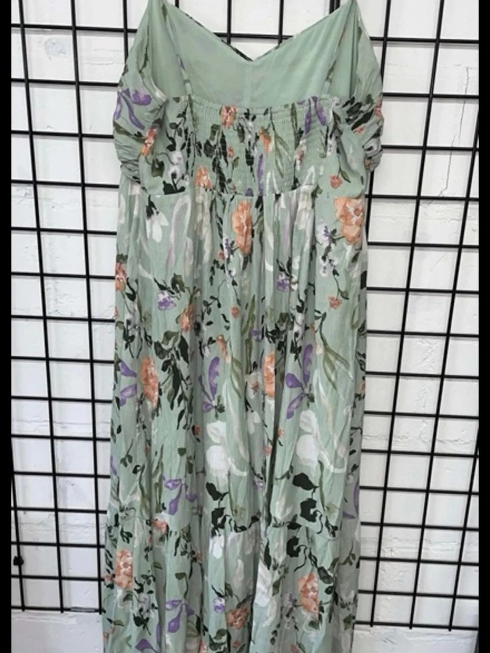 Abercrombie & Fitch Mint Green Floral Maxi Dress
